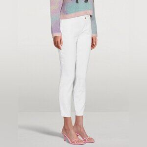 PAIGE Flaunt Bombshell Ankle Skinny Jeans Blanchette White Denim Curvy Fit